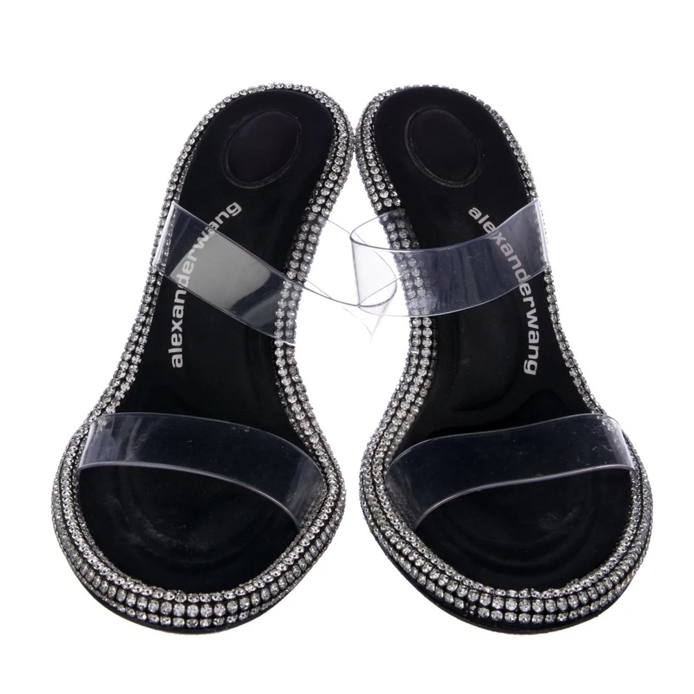 Alexander Wang Black Nova Slide Sandal PVC/Crystal